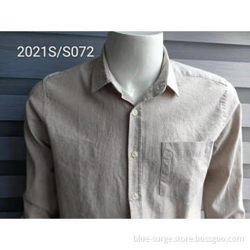 Leisure One-pocket Garments Men's Solid Color Shirts